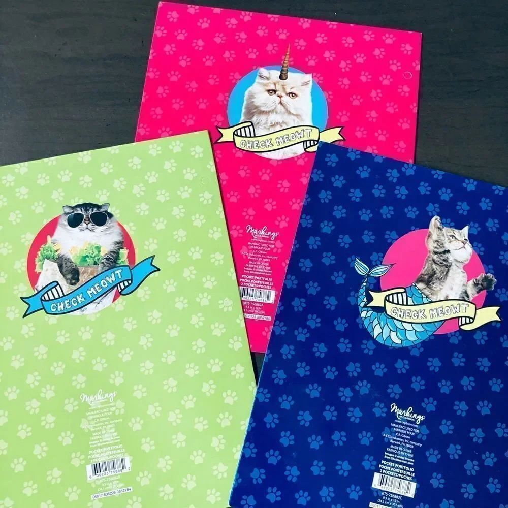 Cat Humor Magazine Cover Portfolio Folders Set - Picture 2 of 6